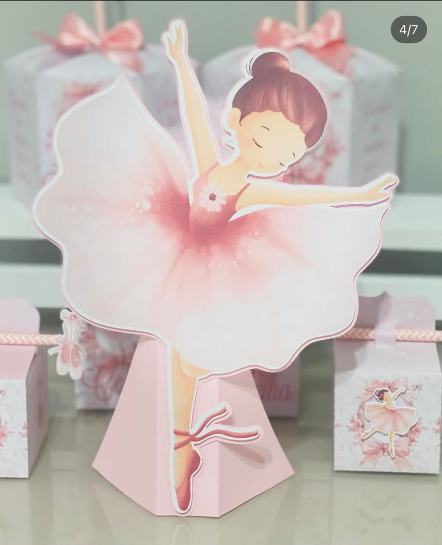 Display de festa personalizado com nome e idade, exemplo